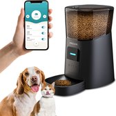 Proun Pet Voerautomaat - Automatische Voerbak voor Kat en Hond - Inhoud 6 Liter - met Smartphone besturing - Zwart