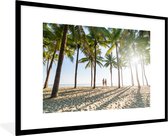 Fotolijst incl. Poster - Strand - Zee - Palmboom - Romantisch - 120x80 cm - Posterlijst