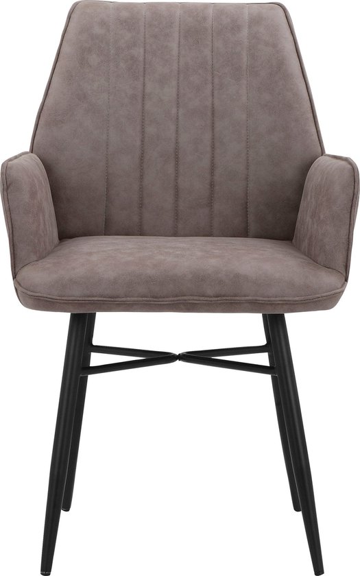 Anzo-Eetkamerstoel - Set van 2 - Lichtgrijs