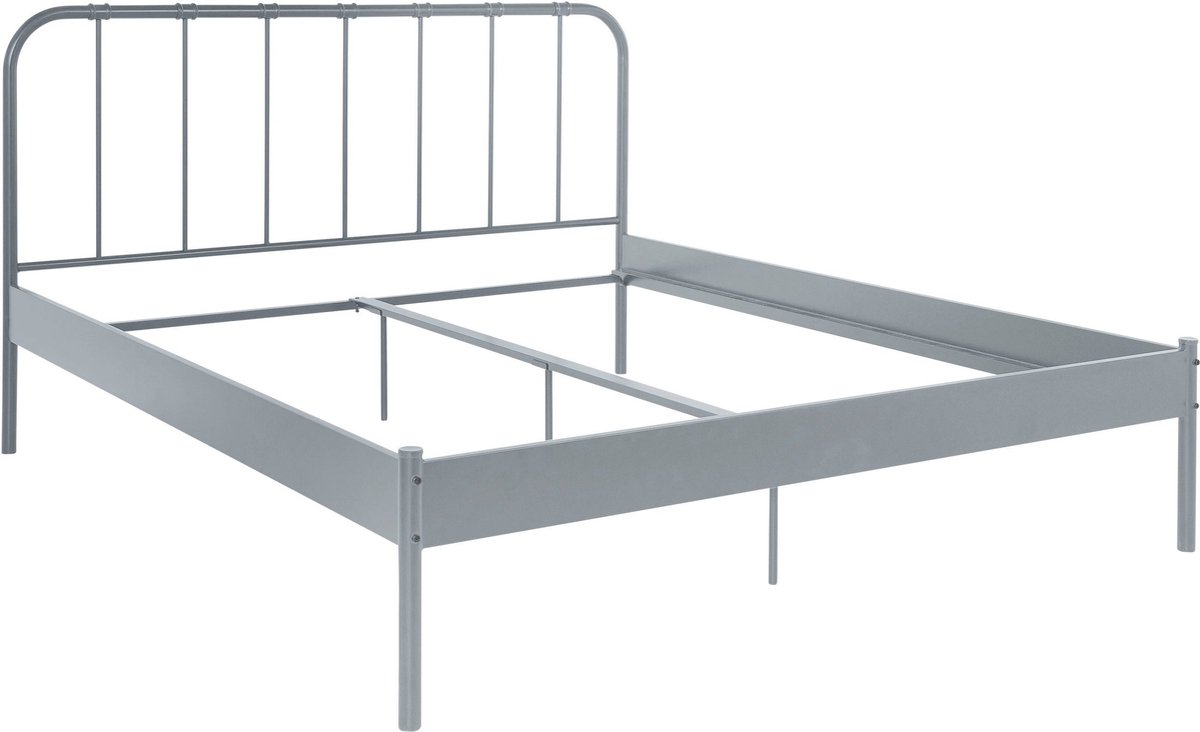 Aaron-Bed - Grijs Metaal
