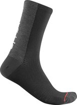 Castelli Fietssokken winter Unisex Zwart - Bandito Wool 18 Sock Black - XXL