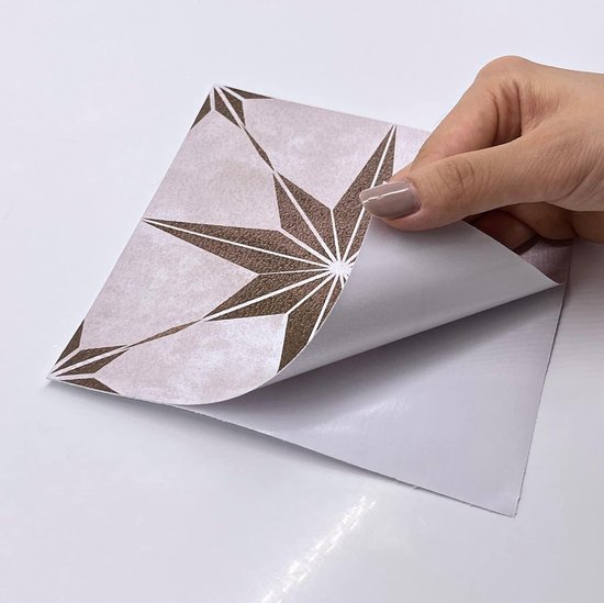 Alwayspon Vinyl wandtegelstickers van 12 stuks, 15 x 15 cm dik, pel-en-plak zelfklevende waterdichte spatwand, tegelstickers voor keuken, badkamer muur, grijze bloemen