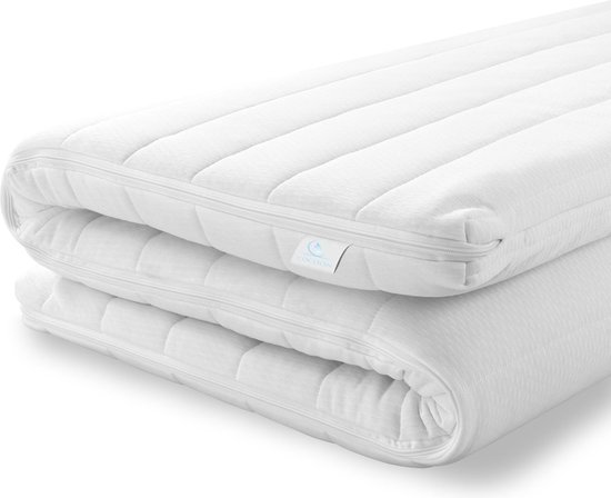 Foto: Topper 140x200x9 topmatras hr koudschuim 9cm afritsbaar wasbaar tijk orthopedisch anti allergisch zacht hybrid topdekmatras topper hotel xl anti bacterieel certipur en okoetex gecertificeerd