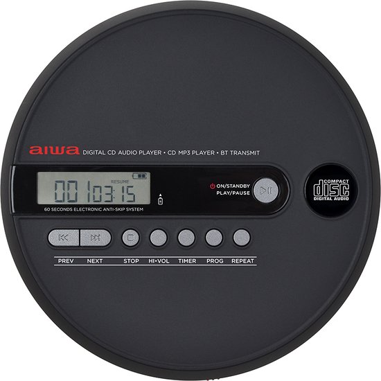 Aiwa PCD-810BL (Reino Unido) Reproductor de CD portátil, ultiforato