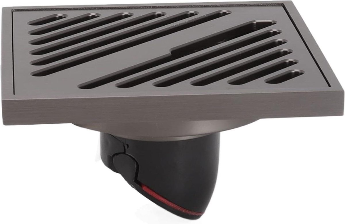 Goedkoopste Vierkante Doucheafvoer 11x11cm RVS Douche Afvoerputje - Haarzeef - Grijs - Badkamer - Keuken .