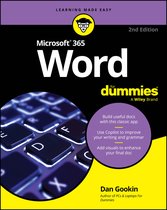 Microsoft 365 Word For Dummies, 2e editie, met een toetsenbord op de voorgrond.