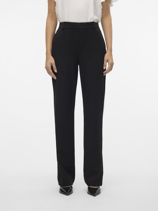 Vero Moda VMZAMIRA MR SLIM STRAIGHT PANT GA NOOS Dames Broek zwart - maat L x L34