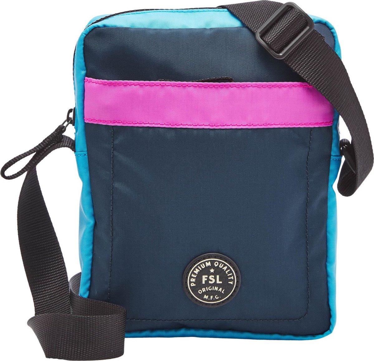 FOSSIL Schoudertas Sport Crossbody Navy / Pink Colorblock Blauw Roze