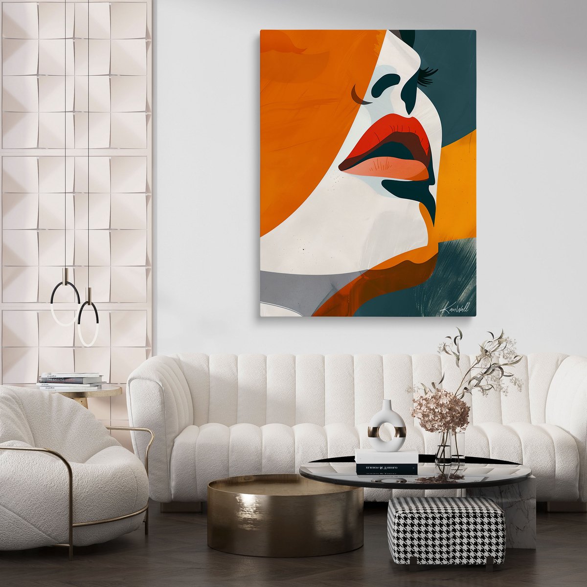 Luxe Canvas Schilderij Delicate | 100x75 cm | Woonkamer | Slaapkamer | Kantoor | Muziek | Design | Art | Modern | ** 4CM DIK!