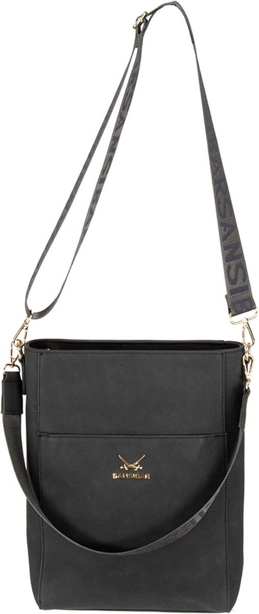 Sansibar Schoudertas Tote Bag Black Zwart