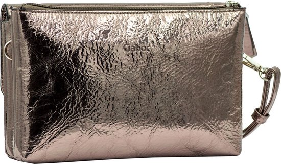 Gabor Sac à épaule bandoulière Sac de soirée Elissa Metallic Flap Bag Top Zip Metallic Grey Bronze
