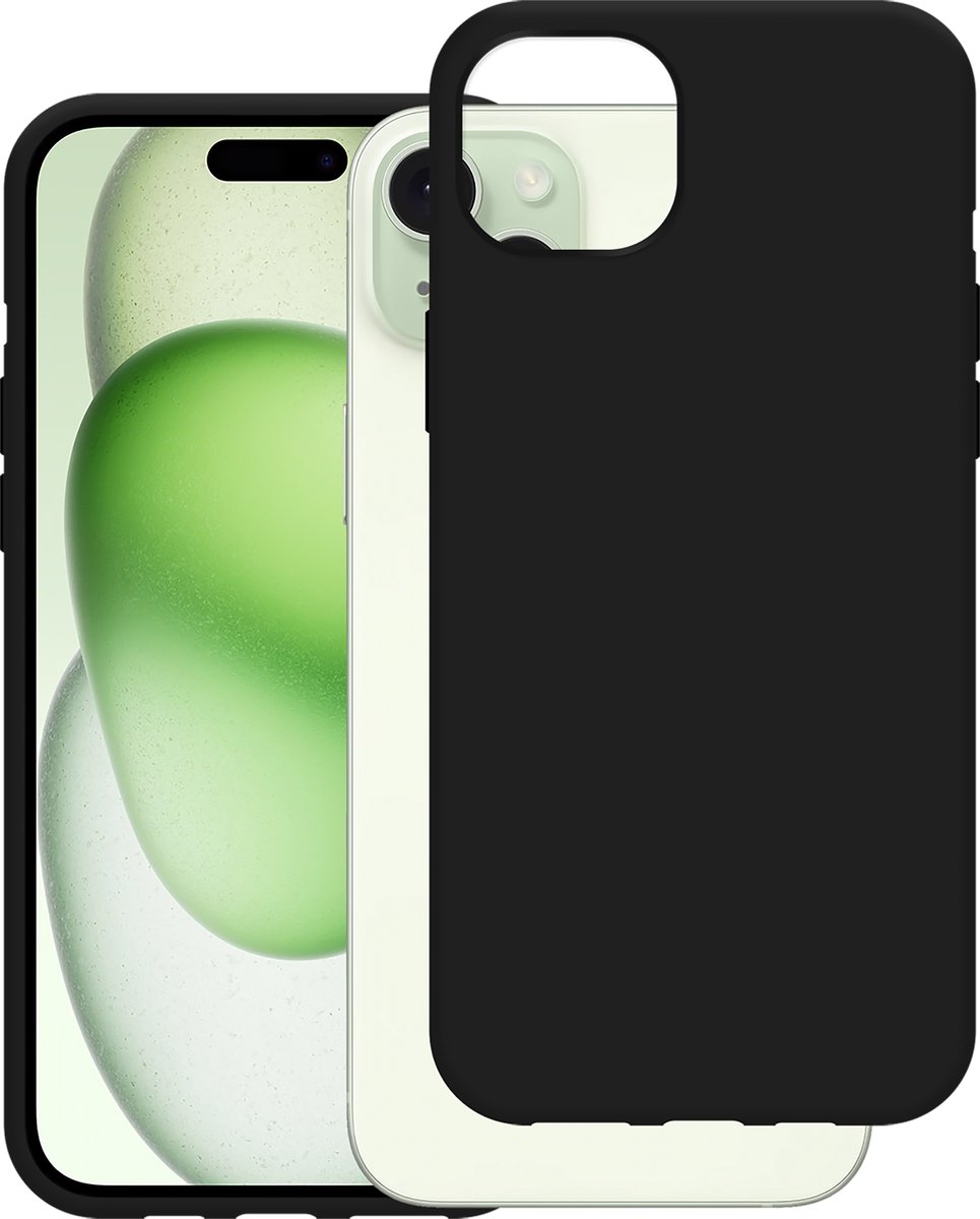 Cazy hoesje geschikt voor iPhone 15 Plus Hoesje Siliconen - Flexibele Case - Zwart