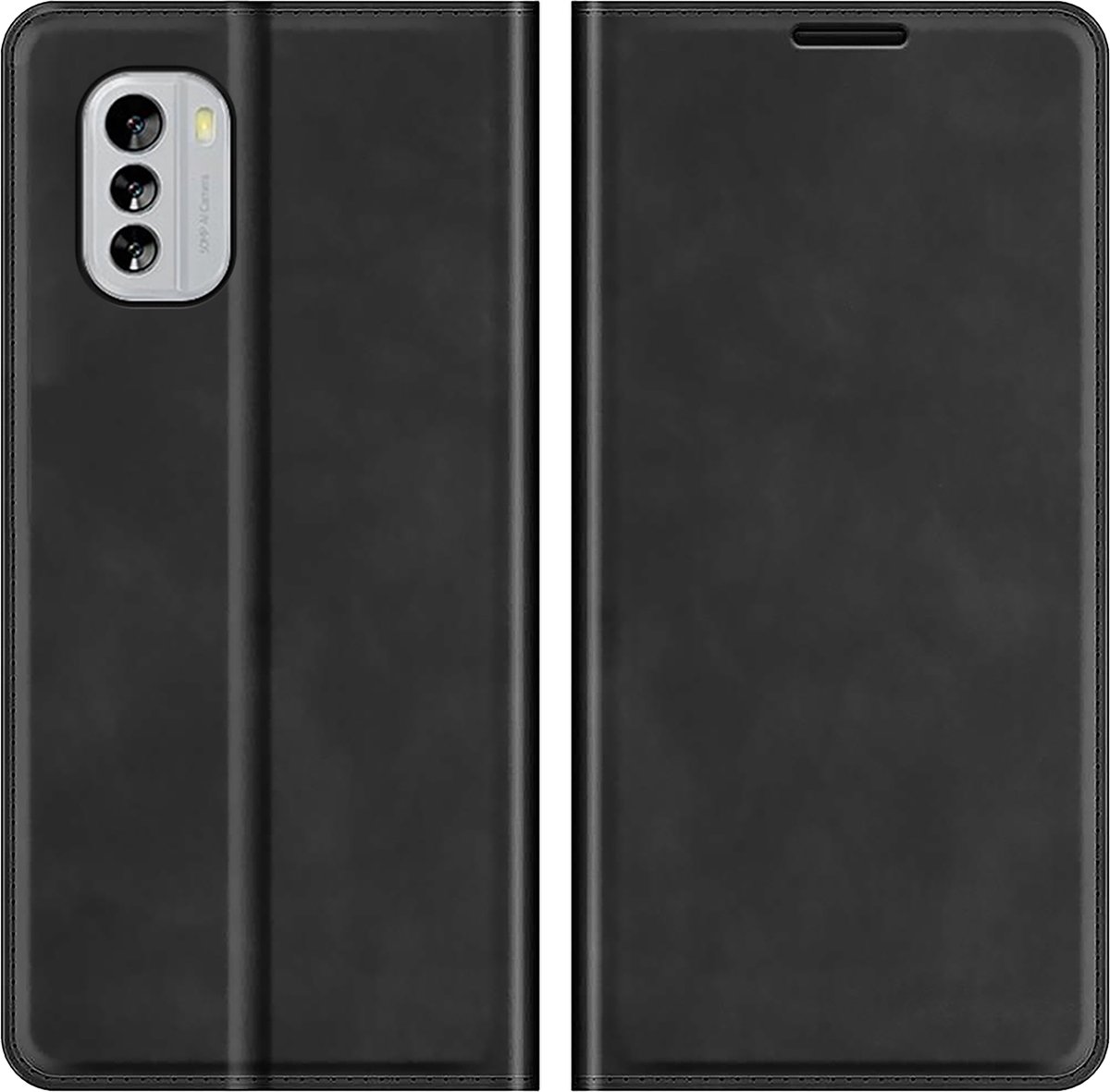 Cazy hoesje geschikt voor Nokia G60 - Hoesje met Pasjeshouder - Luxe Book Case - Zwart