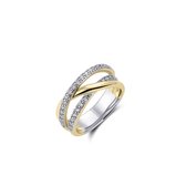 Gisser Jewels - Dames - Ring - R311Y - Goud Verguld 925 Zilver - maat 58