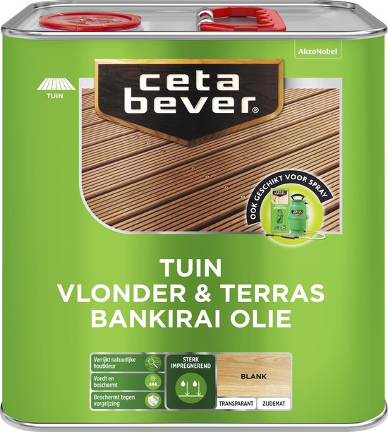 Cetabever - Vlonder & Terrasolie Bankirai - Blank - 2,5 L