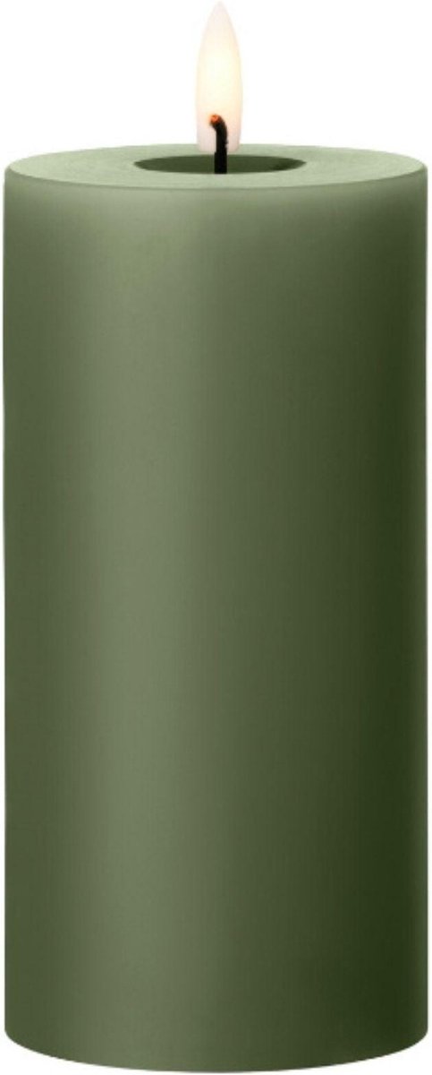 Ester & Erik Stolpkaars 15cm Green Soil LED - Kaarsen groen