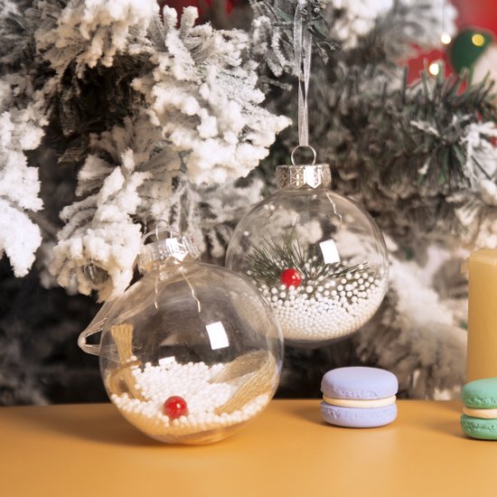Transparante Kunststof Kerstballen 15 Stuks 5 cm - Doe-het-zelf