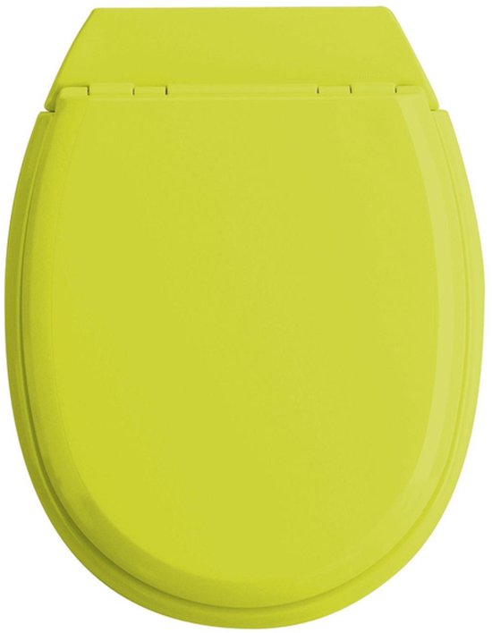 Allibert wc-bril ATLAS  - geperst hout - afklikbaar - met regelplaat - groen gelakt