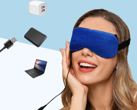 DR.PREPARE Verwarmd oogmasker, elektrisch USB-katoenen oogkompress