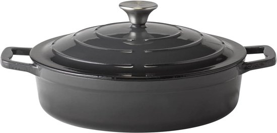 Braadpan Kela Calido met Deksel Ovaal Grijs 9,3L