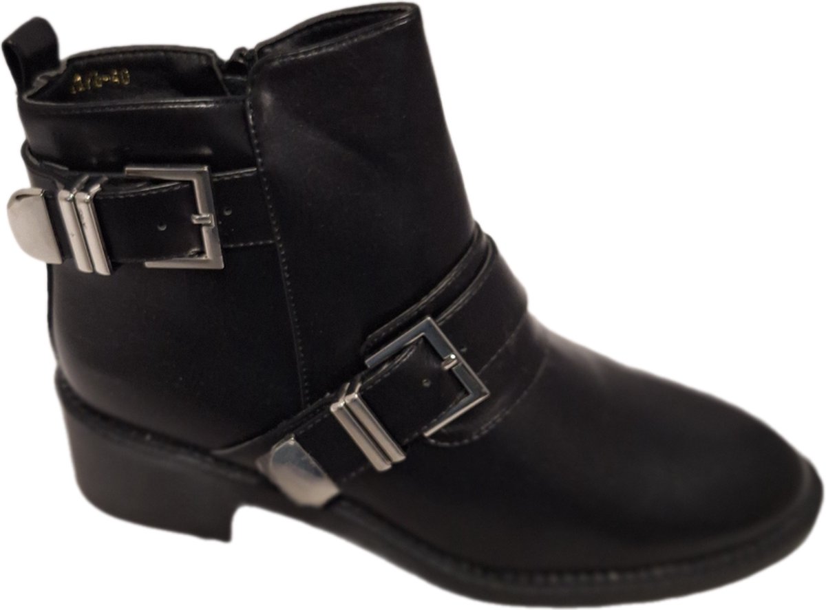 LUCKYSHOES -CHELSEA STYLE-2 GESPEN-LEDERLOOK