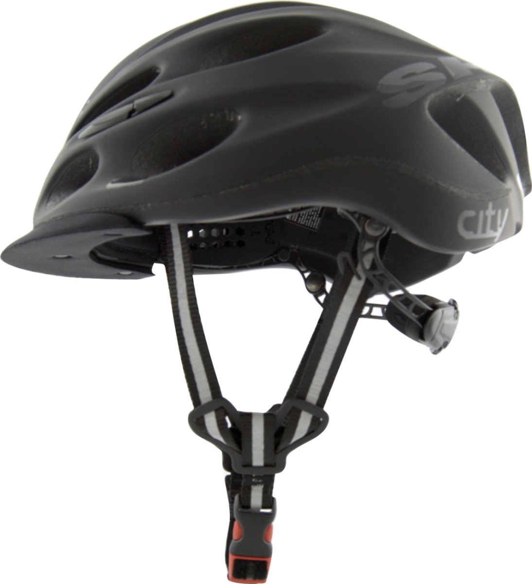 SH+ e-bike Fietshelm - SHAKE CITY - Unisex - Lichtgewicht 237 gram - 15 Ventilatiegaten - Gemaakt in Italië - Voor een hoofdomtrek van 57 tot en met 60 CM - Mat Zwart