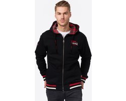Lonsdale Lancaster hoodie met ritssluiting, normale pasvorm