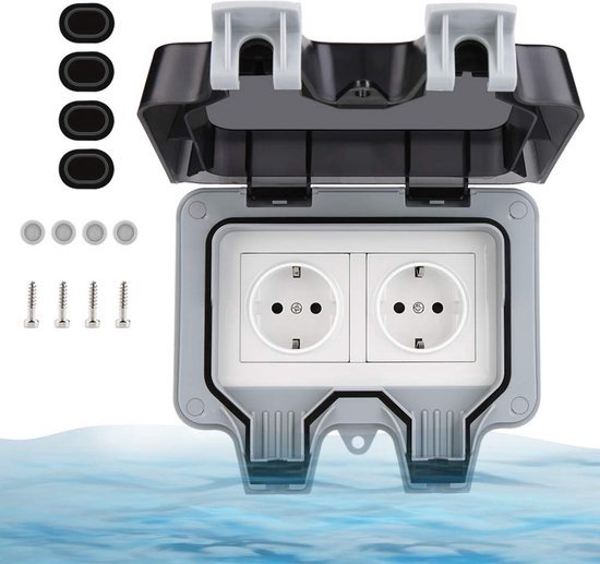 C-Line wandcontactdoos camper en caravan 230 Volt wit - verpakt
