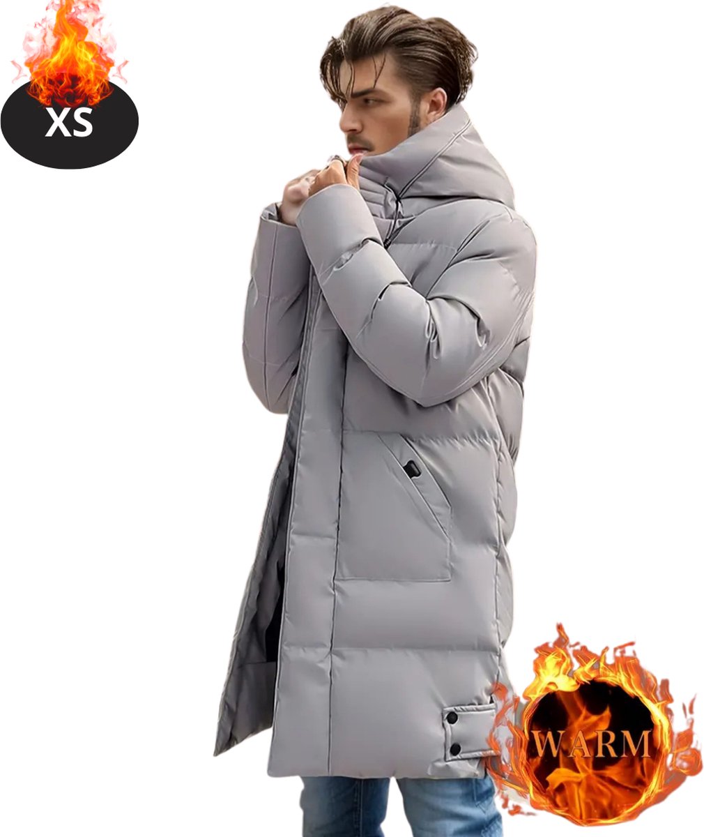 Livano Winterjas Parka Heren Winter Jas Volwassen Stijlvol Grijs