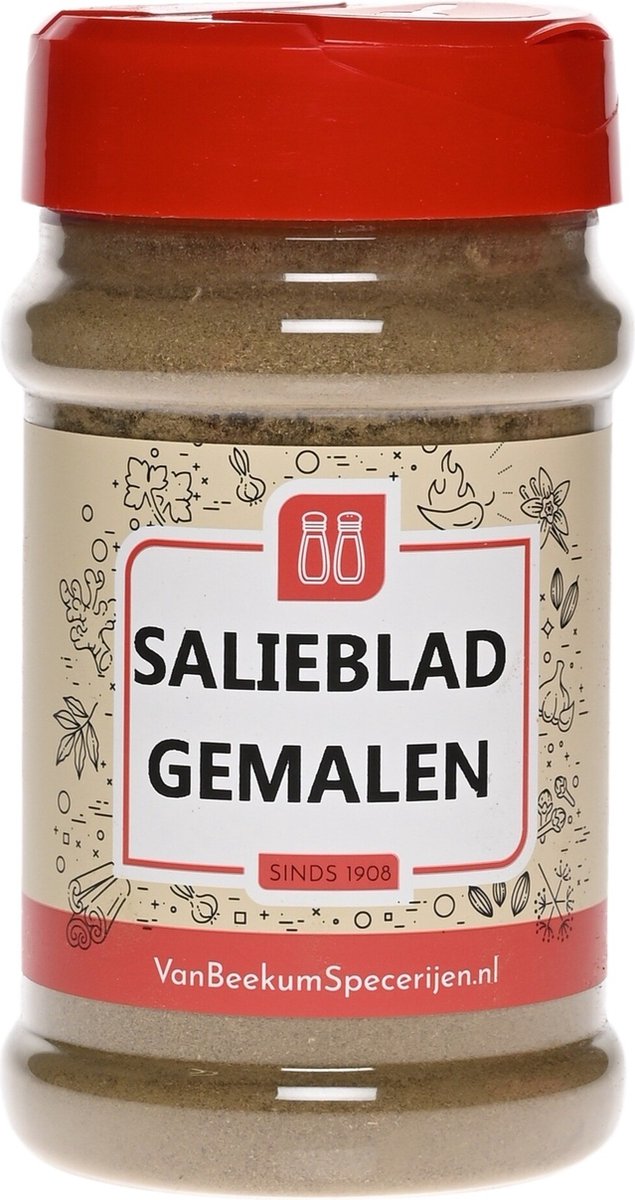 Goedkoopste Van Beekum Specerijen - Salieblad Gemalen - Strooibus 100 Gram