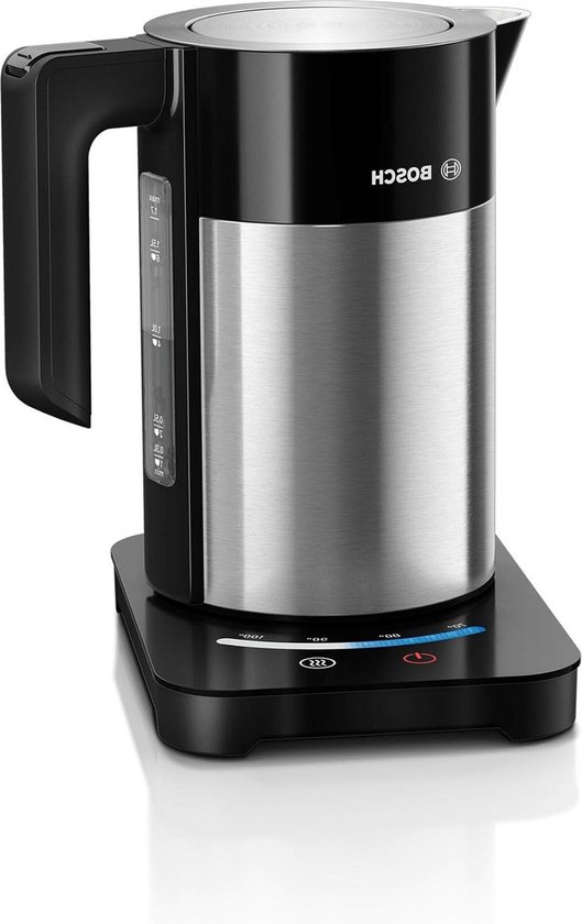 TRESKO Glazen waterkoker, 1,7 l - 2200 W, LED-verlichting, BPA-vrij, 360° roestvrijstalen sokkel, automatische uitschakeling, filter