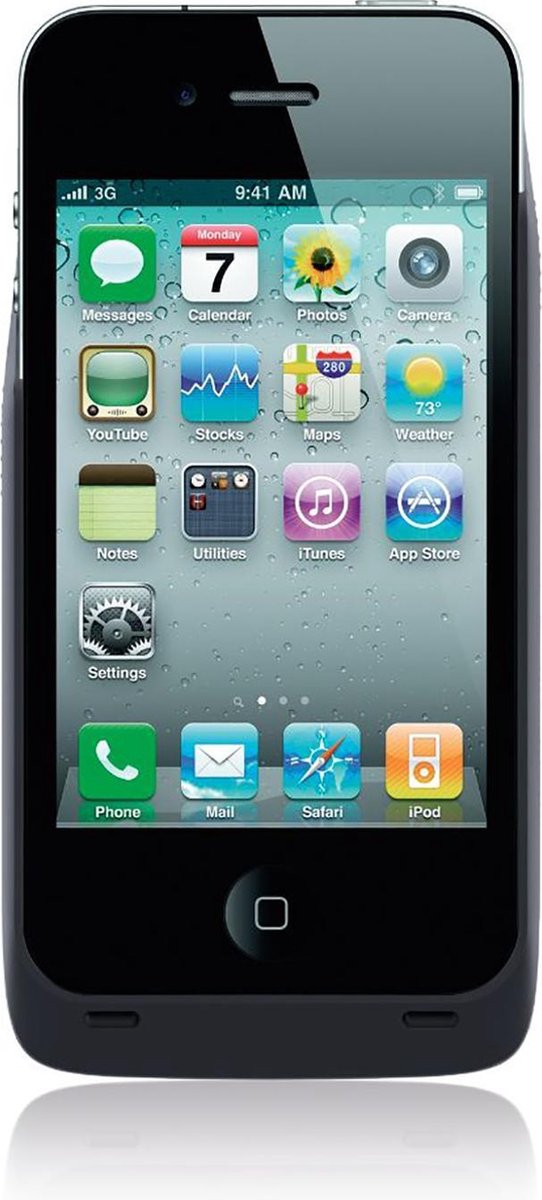Zens Qi-Wireless Charging hoesje - backcover voor de Apple iPhone 4/4s - Zwart