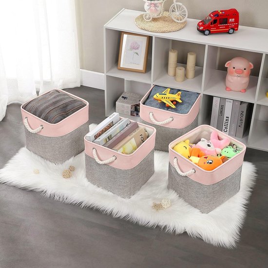 33x38x33cm Opbergdozen, Opvouwbare Stofdozen voor Speelgoed Kleren