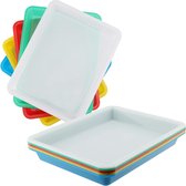 10 Plateaux Activité Enfant 28x21cm - 5 Couleurs - Anti-déversement - PP