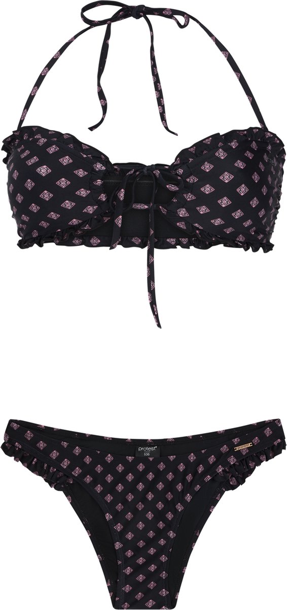 Protest Prtxanthe – Bandeau bikini set Dames – Uitneembare vulling Zwart
