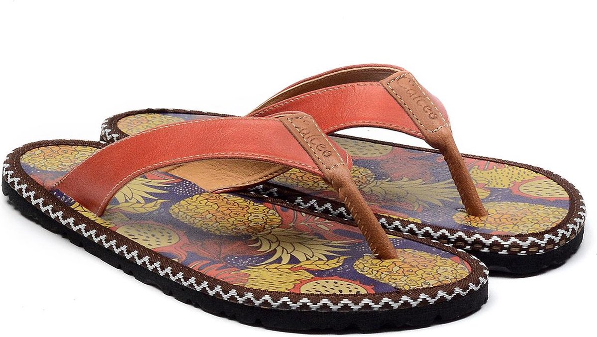 GOBY Ananas Slipper Handgemaakt Premium Kwaliteit