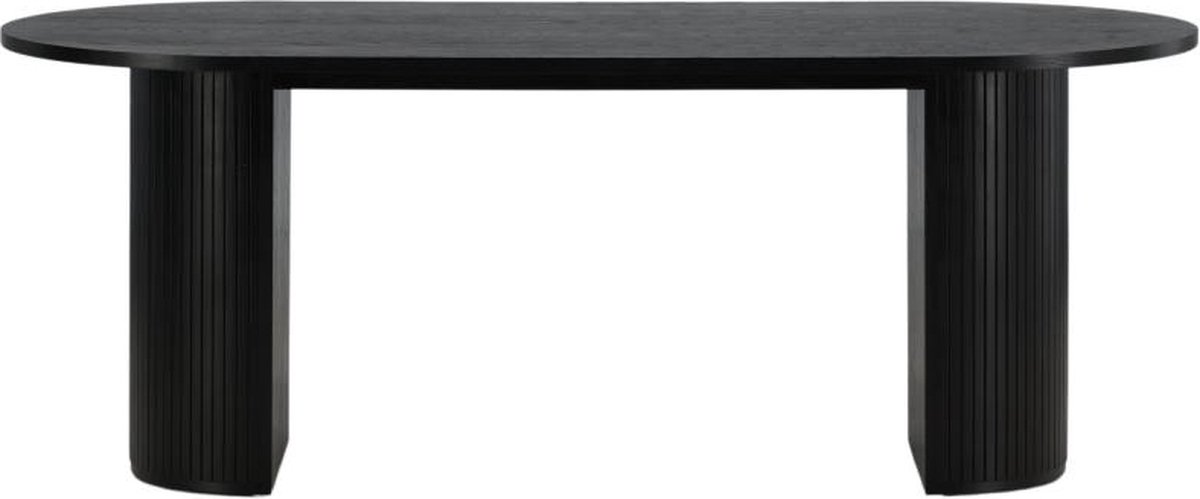 Svea - Vinta deens ovale eettafel - 200 x 90 cm - zwart