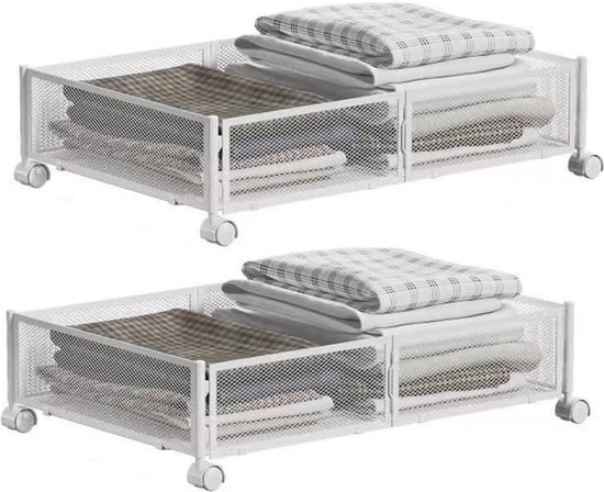 Opbergcontainers voor onder het Bed 4-pack, Grote Capaciteit Deken