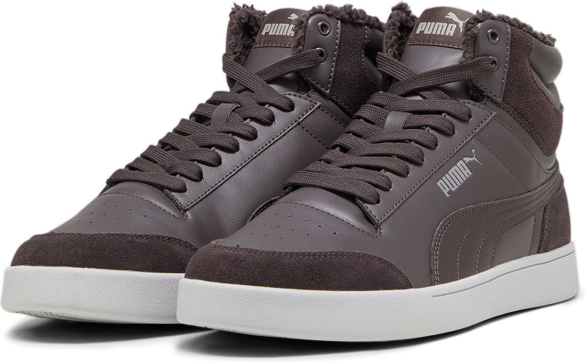 Puma Shuffle Mid Fur heren wintersneaker gevoerd 387609 03 Grijs