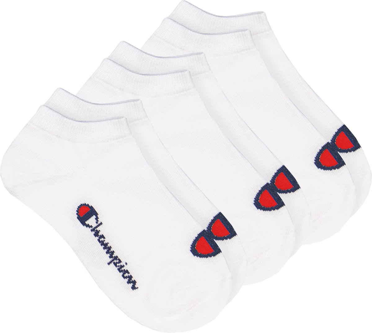 3 paar Champion sneakersokken 46 Unisex sneaker korte sokken Wit