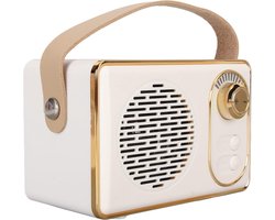 Retro bluetooth-speaker-Retro-speaker-Bluetooth 5.0-extra bas-Wit
