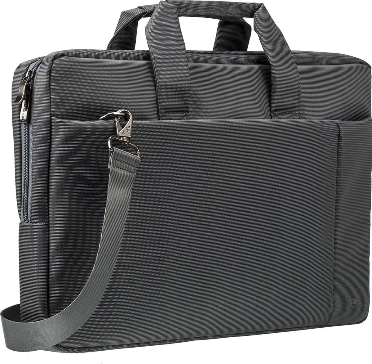 Rivacase 8251 Central - Laptoptas 17.3 inch - Voorvak Tablet - Waterbestendig - Duurzaam - Grijs