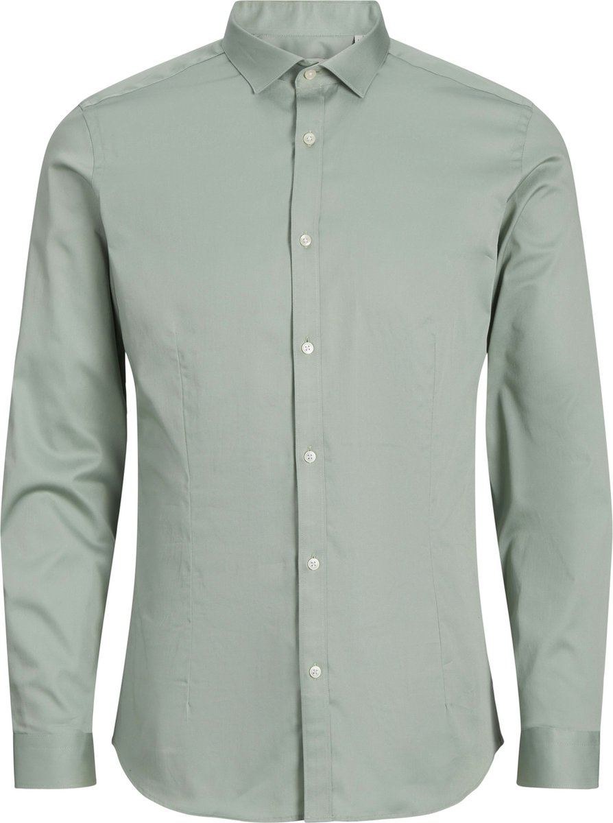 Jack & Jones Overhemd Jprblaparma Shirt L/s Noos 12097662 Iceberg Green Mannen Maat - XXL
