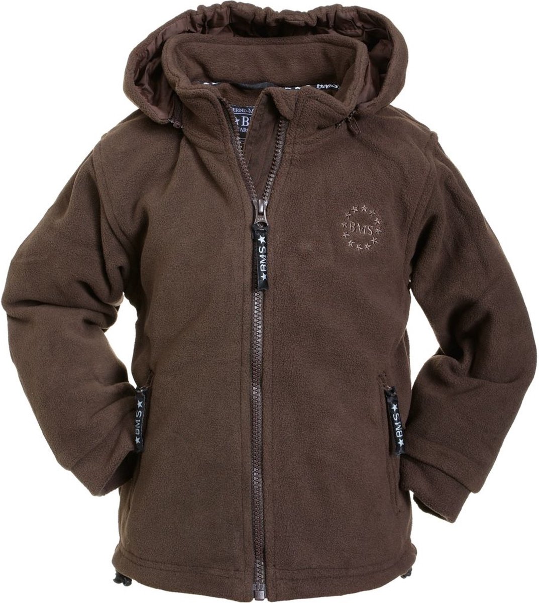 BMS Kinder Windsmoother Kids-jassen met capuchon Bruin-146