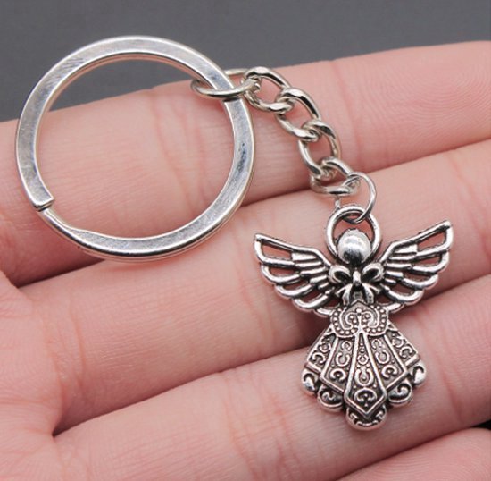 Knaak Porte-clés Ange Gardien - Argent - Astuce cadeau - Cadeau - Engel - 1 pièce