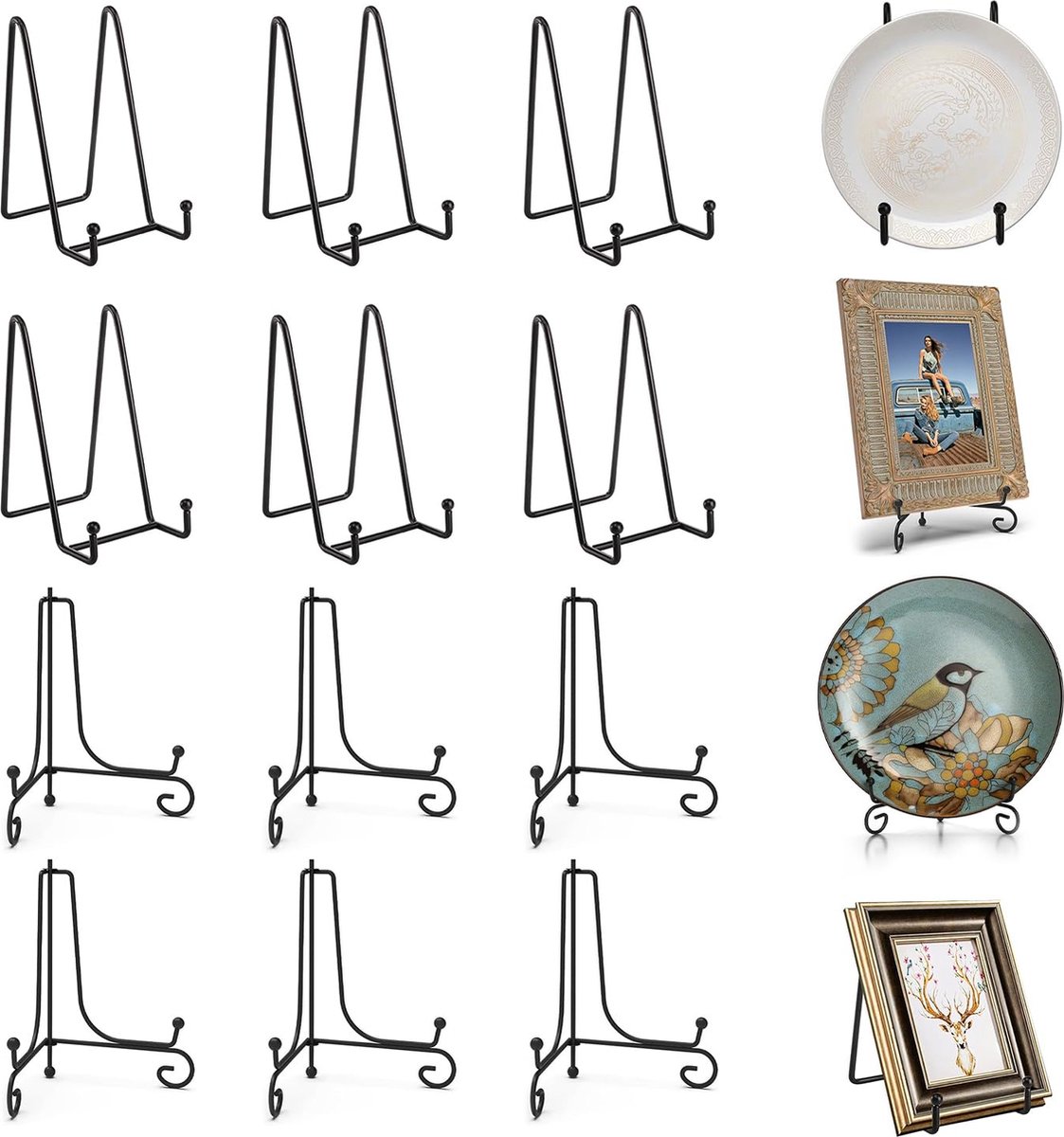 La'Moussawi ® Bordenstandaard Set van 12 voor Diverse Decoratieve Displays in Huis en Kantoor