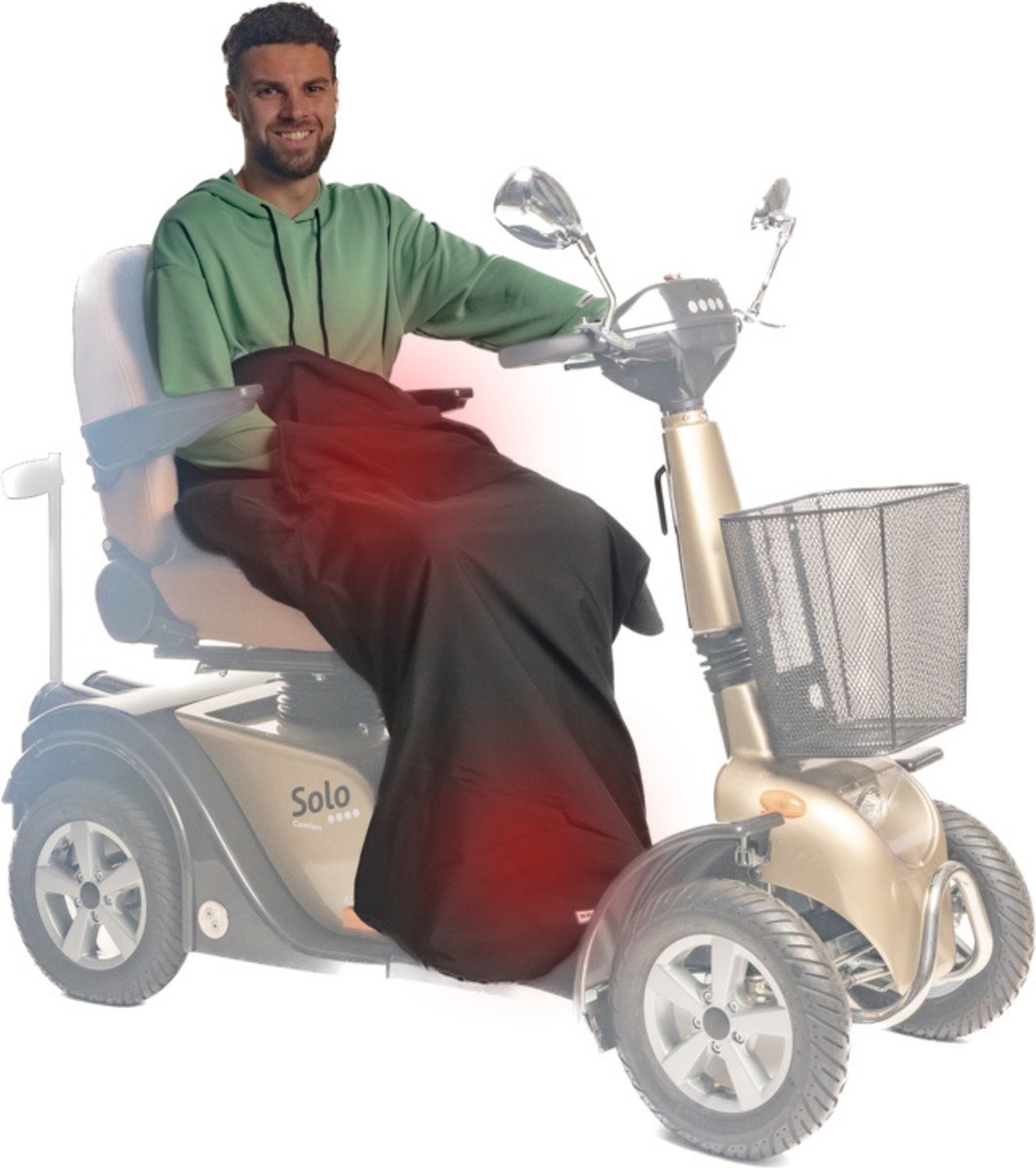 Goedkoopste Belieff Scootmobiel Deken Met Verwarming 12V - Voetenzak Scootmobiel Volwassene - Warmtedeken Oplaadbaar - Wind- en Waterdicht - Voetenzak - 7 uur Warmte
