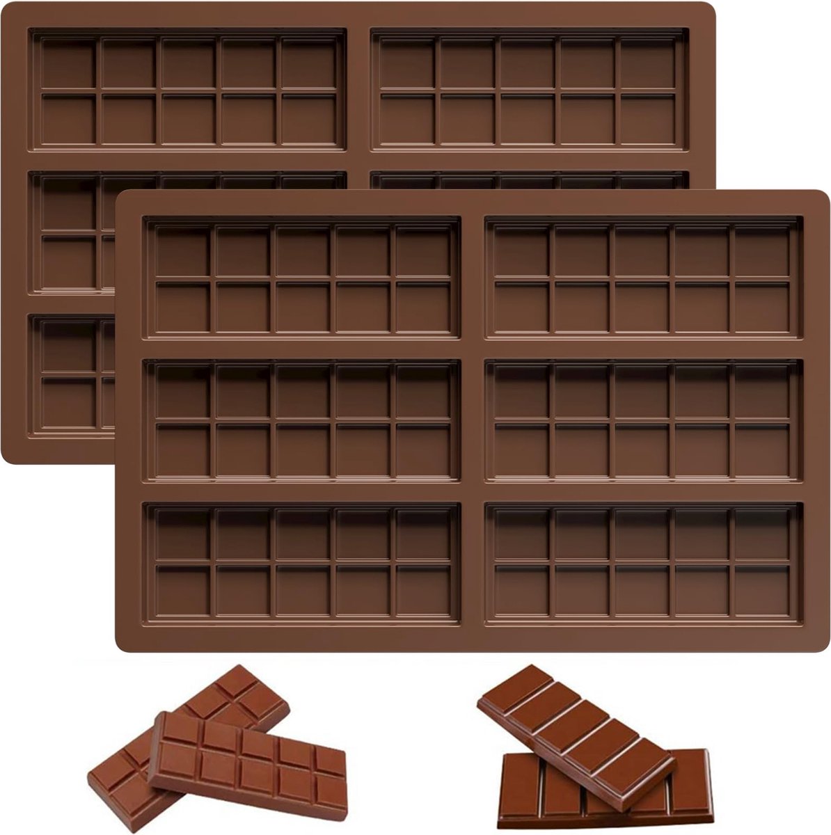 La'Moussawi ® Siliconen Chocoladevormen Set voor Creatieve Chocoladecreaties en Meer