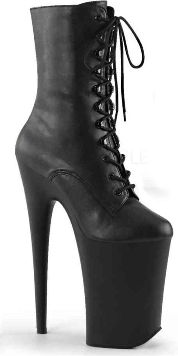 Pleaser INFINITY-1020 Plateau Laarzen Paaldans schoenen 41 Shoes Zwart