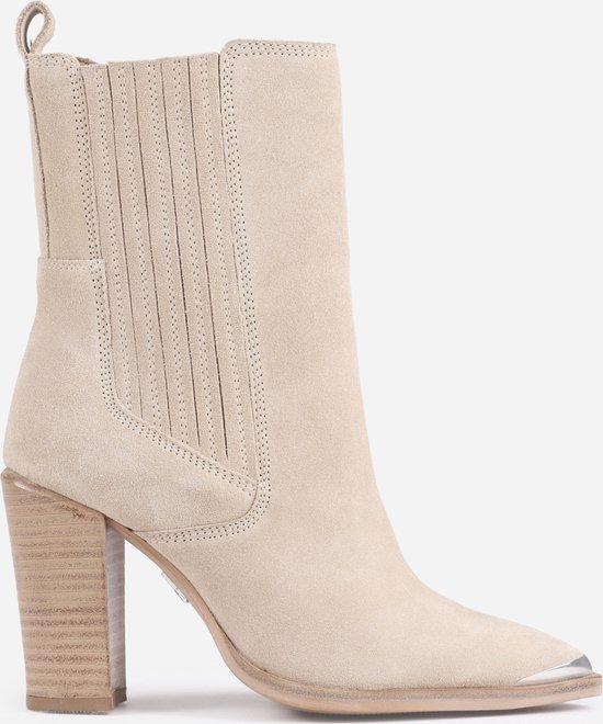 BRONX New Americana Dames Enkellaarzen - Beige